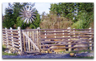 Garden gates, and fences.