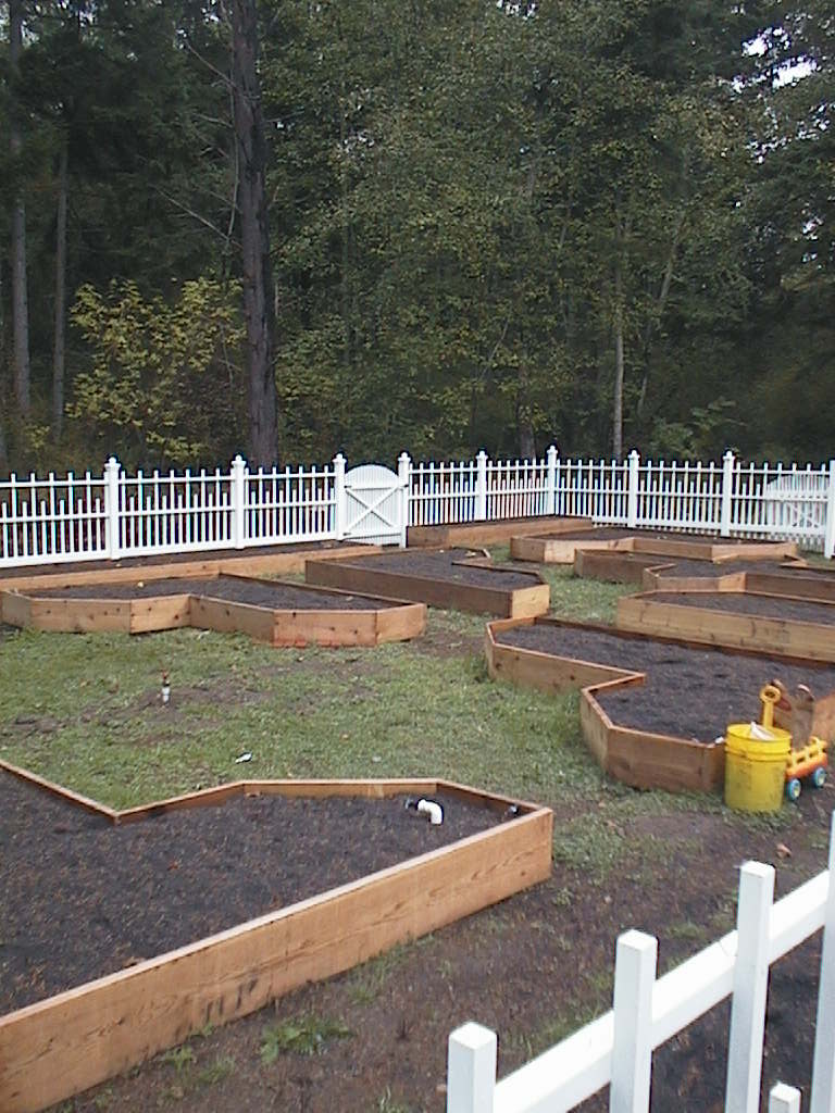 Garden near completion