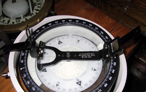 navy azimuth inst. on Plath compass
